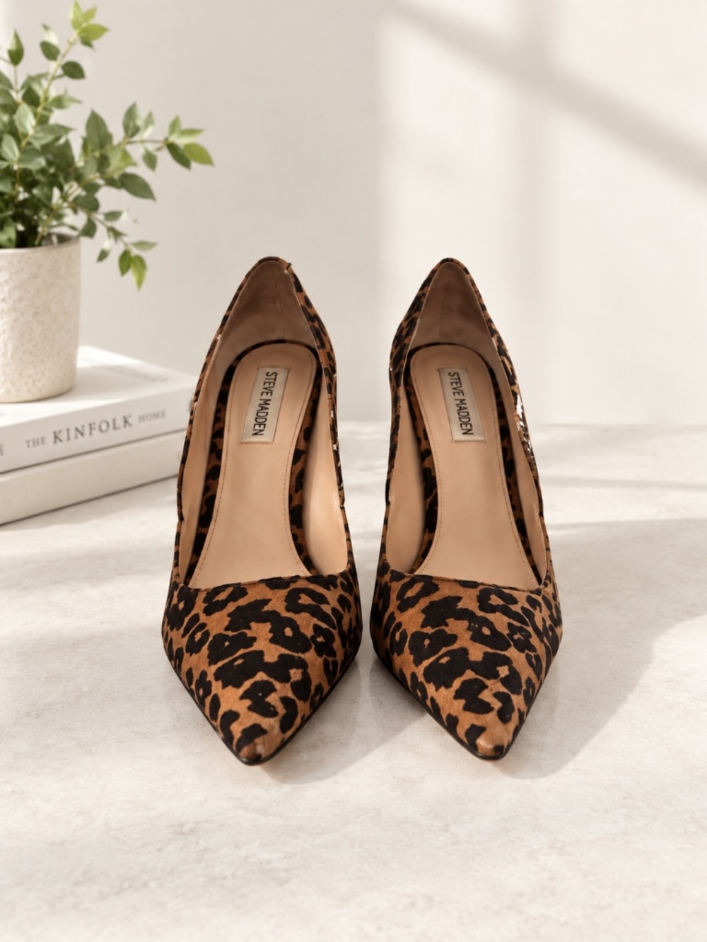 Steve Madden Leopard Print Pointed Toe Heels
